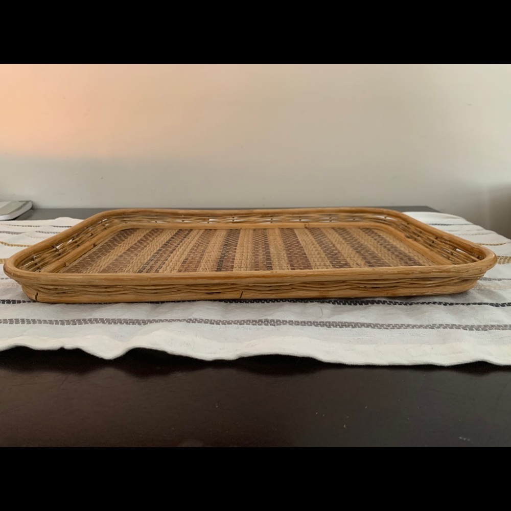 Wicker Rattan Tray - Picture 2 of 4